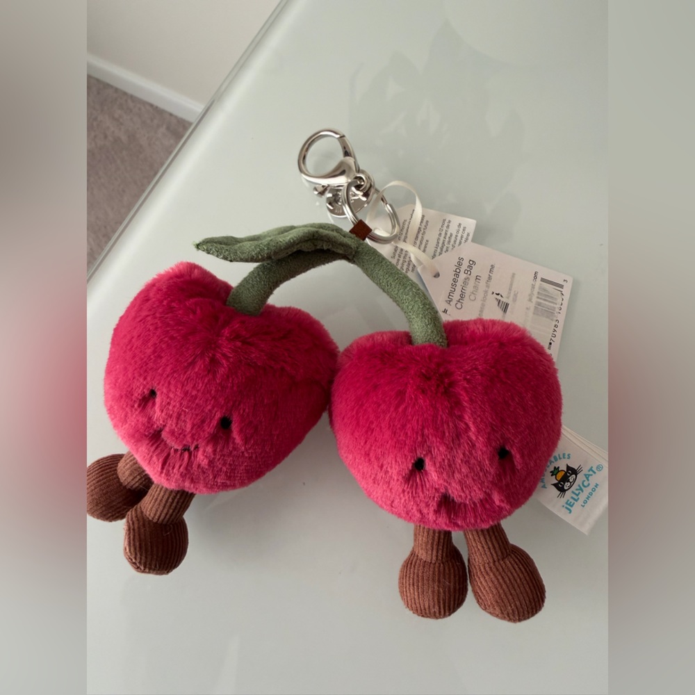 Jellycat Cherry Plush Keychain bag charm
